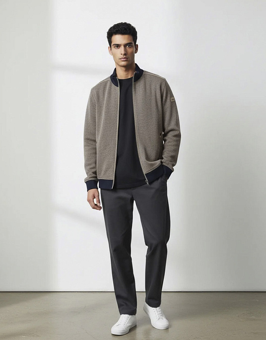 Кардиган на блискавці Bugatti у темно-синьому кольорі