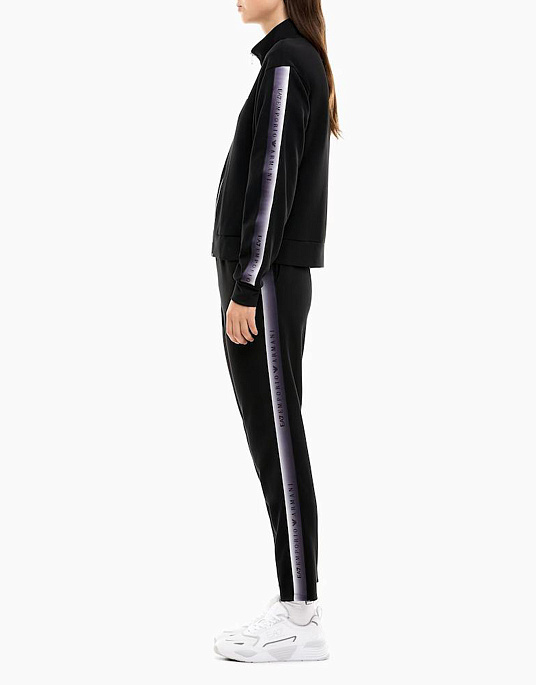 Женский спортивный костюм EA7 Emporio Armani в черном цвете