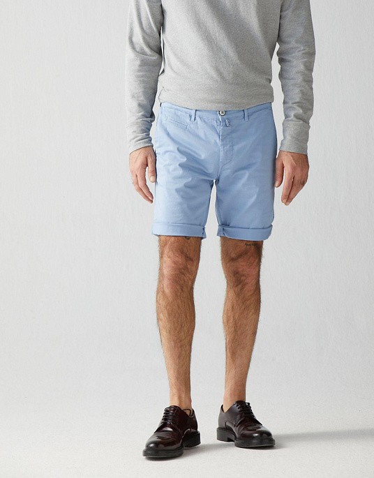 Шорты чиносы-бермуды Pierre Cardin из коллекции Future Flex в голубом цвете