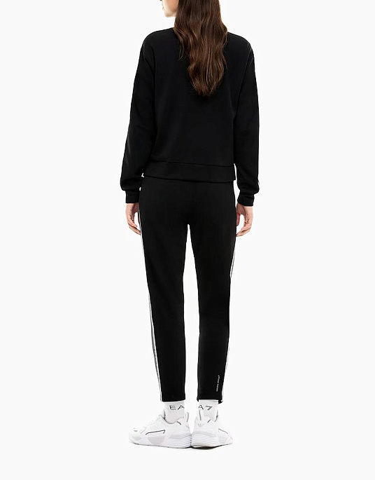Женский спортивный костюм EA7 Emporio Armani в черном цвете