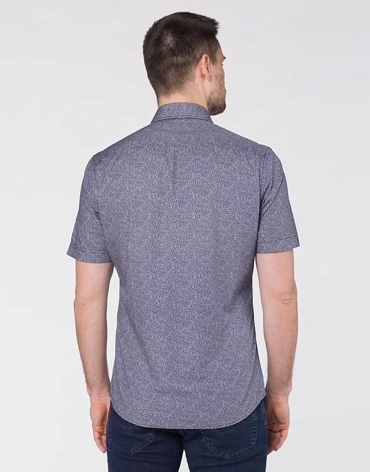 Сорочка з коротким рукавом Pierre Cardin у синьому кольорі