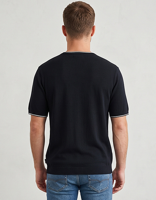 Трикотажна футболка Bugatti у темно-синьому кольорі