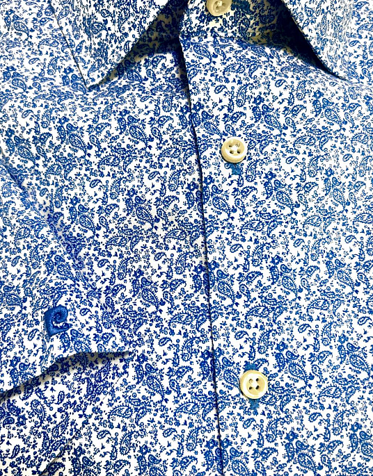 Сорочка з коротким рукавом Pierre Cardin у блакитному кольорі з принтом