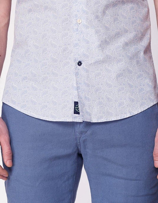 Сорочка з коротким рукавом Pierre Cardin у білому кольорі з принтом