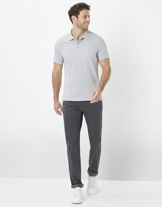 Мужские брюки – флеты Brax модель Cadiz ULTRALIGHT серого цвета