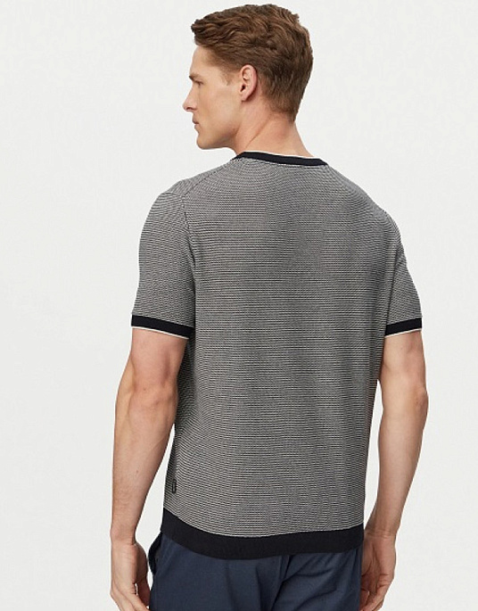 Фактурна футболка Bugatti темно-синього кольору